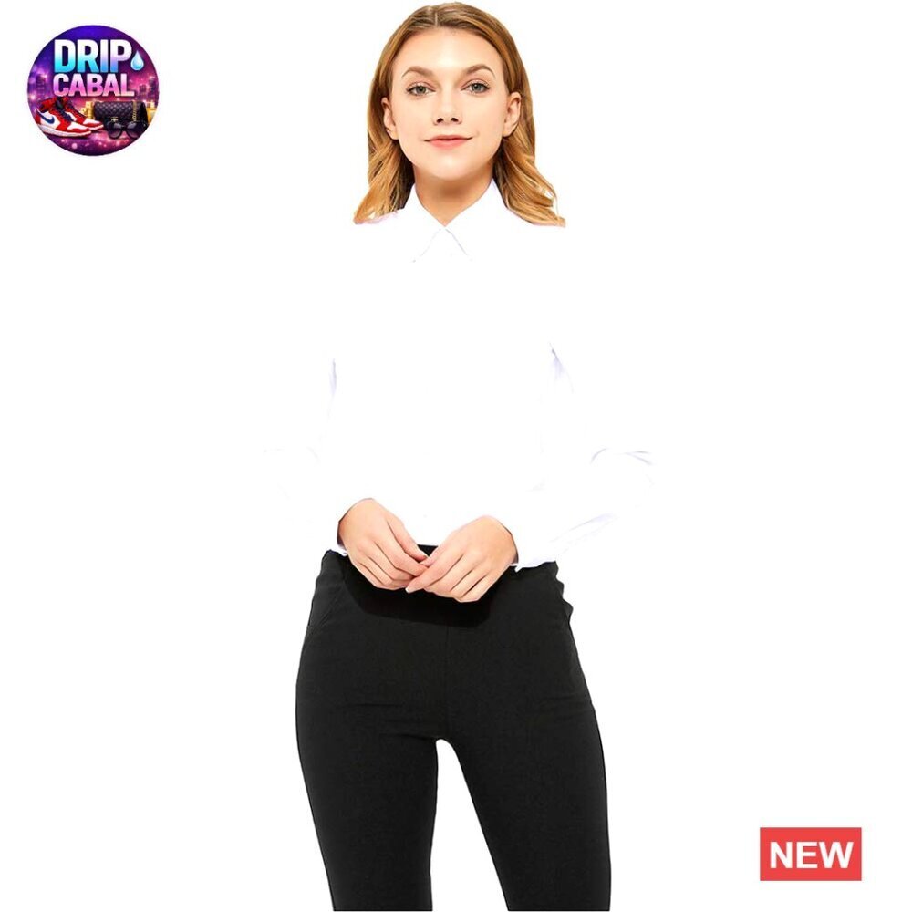 Classic Fit Oxford Button Down Shirt Women's Long Sleeve Blouse Wrinkle